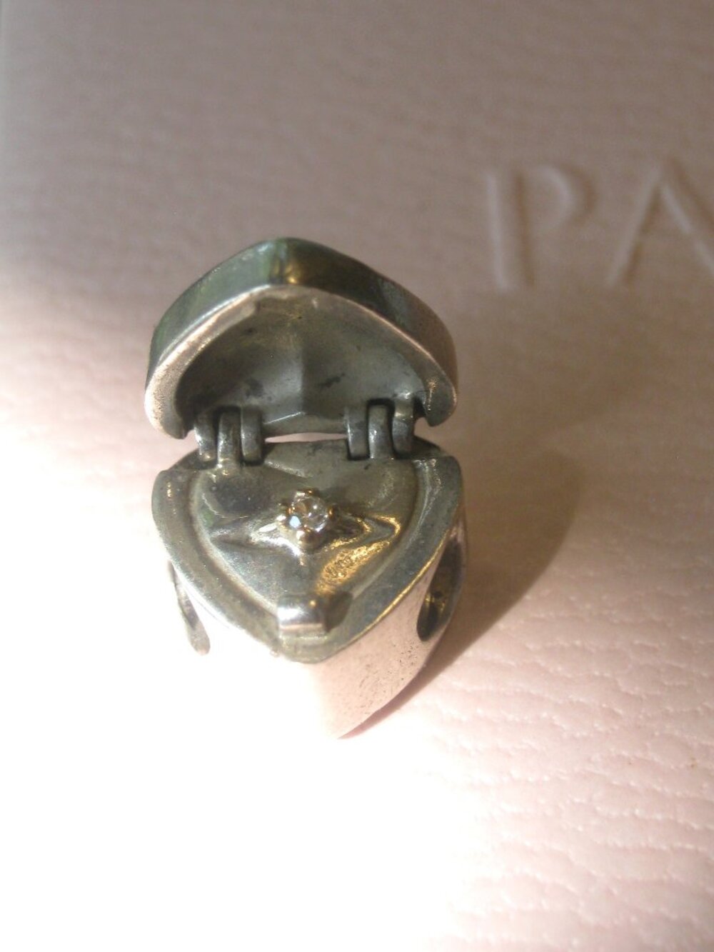 Genuine PANDORA Two Tone, 14KT Gold & Sterling Silver, Engagement Ring